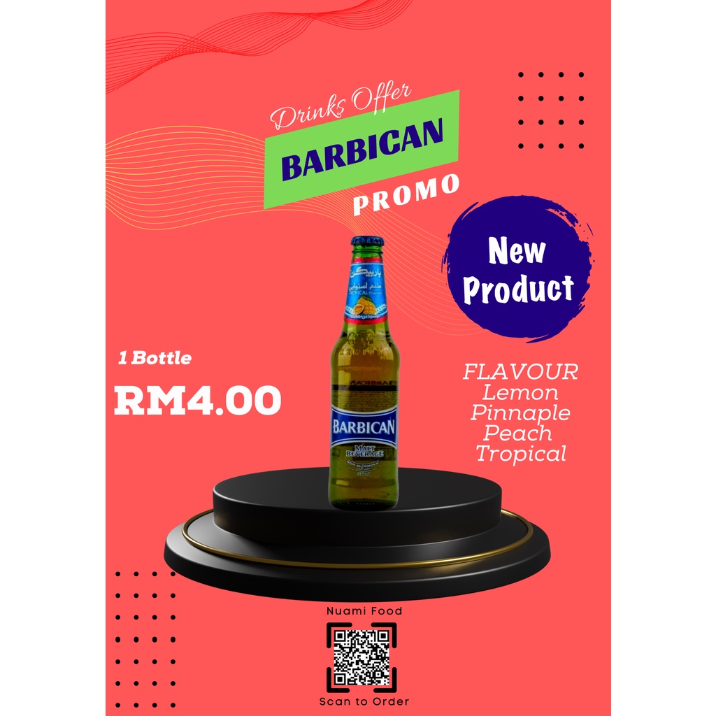 Barbican Malt Drink Glass Bottle 330ml (5 Flavours)Minuman Barbican