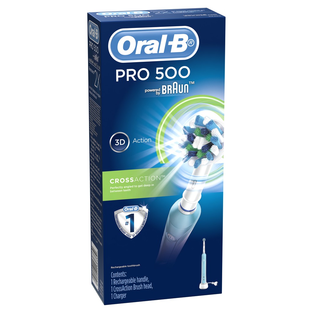 Oral-B Pro 500 CrossAction Electric Toothbrush Powered by ...