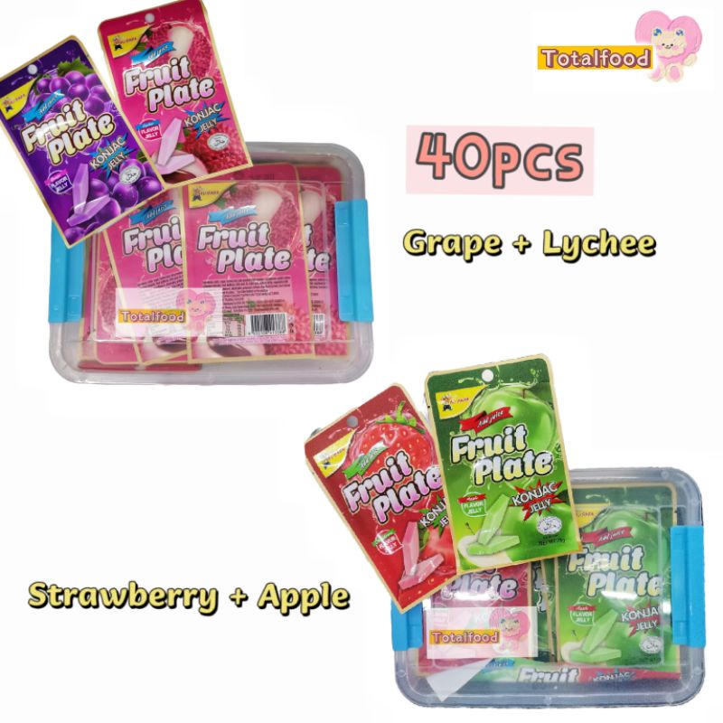Alibaba Fruit Plate Konjac Jelly [Apple + Strawberry / Grape +Lychee