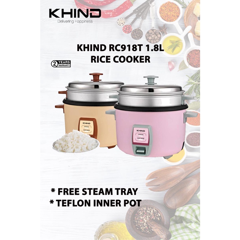 Khind RC918T Rice Cooker 1.8L Random Colour | Shopee Malaysia