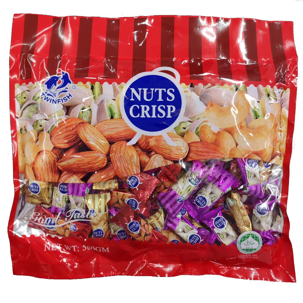 500g Original Brand Twinfish Nuts Crisp Nut Crisp Peanut Candy / Kacang