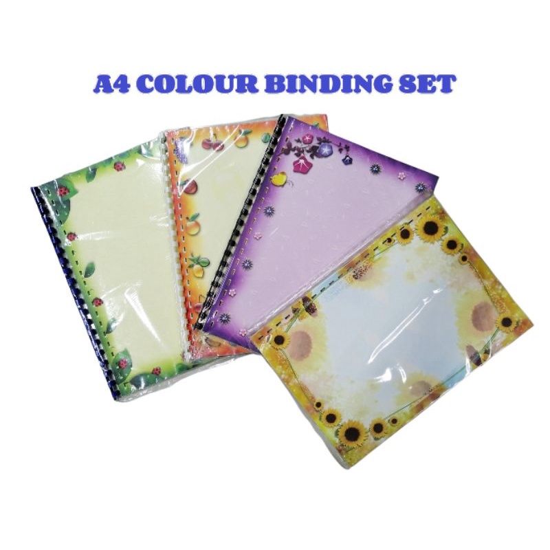 A4 Colour Binding Set Buku Folio A4 Buku Skrap Berwarna Shopee Malaysia 5925