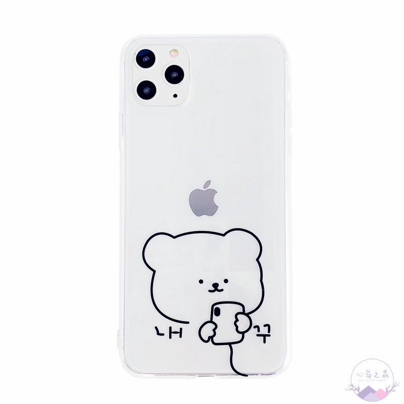 Iphone 12 Pro Max Case Cute Iphone Fans Bear Iphone 11 Pro Max Case Soft Clear Iphone 6 7 8 Plus Se Xr Xs Max Case Shopee Malaysia