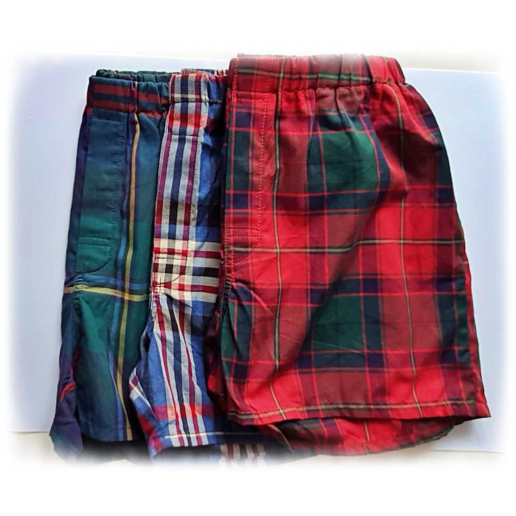 Thailand 3 Piece Woven Boxer Premium Quality Men's Underwear | Shopee ...