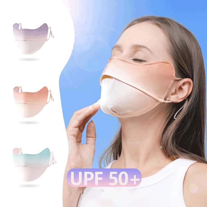 Ladies Ice Silk Sunscreen Mask Three-Dimensional Outdoor Cycling Sunshade Breathable Eye Protection Corner Cloth Mas
