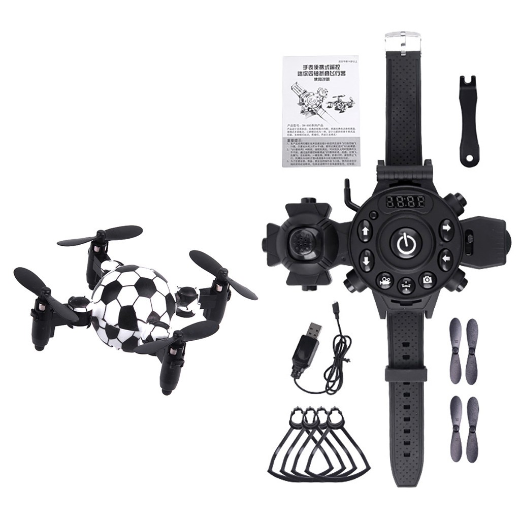 portable remote control watch style mini fold drone