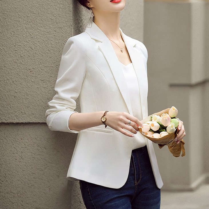 Blazer Women Suit Casual Blazer Women Blazer Woman White Blazer Korean Blazer  Women Outwear 西装 外套女 | Shopee Malaysia