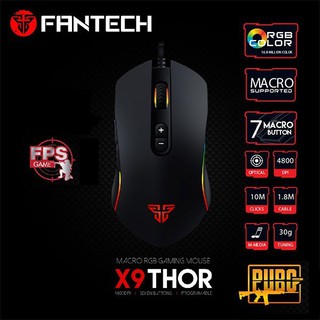 FANTECH THOR X9/X16 THOR II WIRED MACRO RGB 4800DPI 7 BUTTONS GAMING MOUSE
