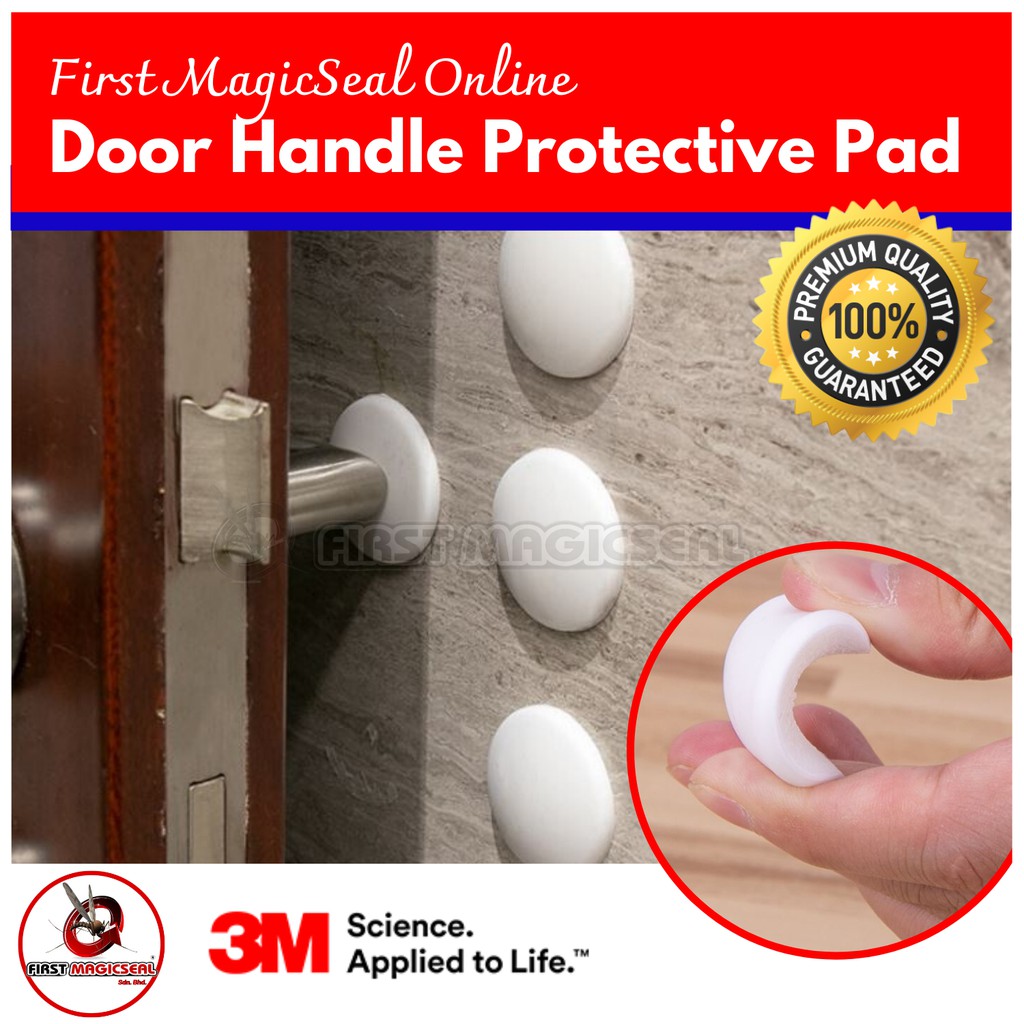 First Magicseal Door Handle Protective Pad Door Stopper Wall Door Bumper With 3m Sticker Shopee Malaysia