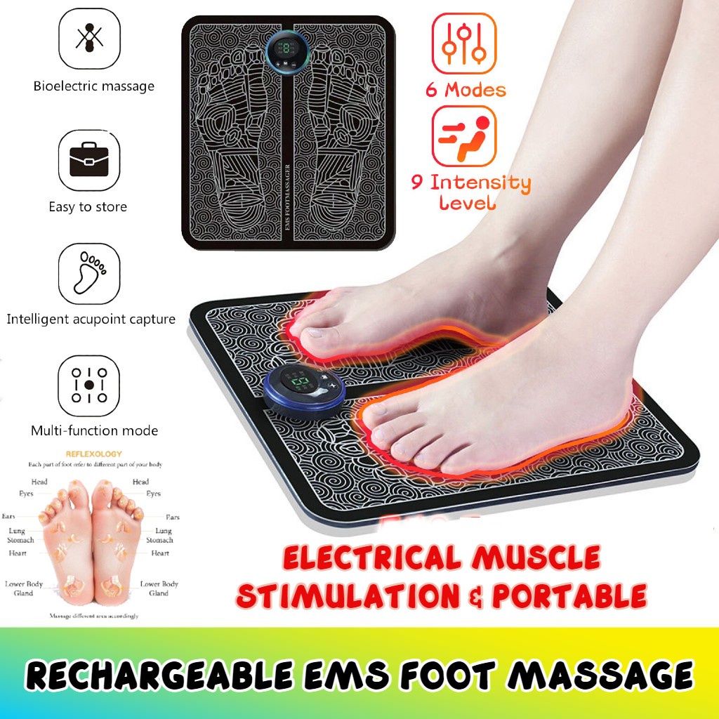 ~Ship From KL~ Electric EMS Foot Massage Pad Pengurut Kaki EMS Foot ...