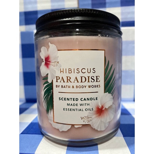 Bath and body works 1 wick candle home fragrance 198gm hibiscus paradise perfume