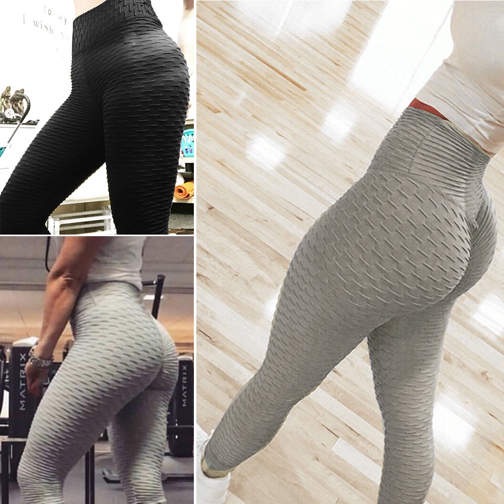 Women Gym Yoga Pants Anti-Cellulite Compression Legging Butt Lift Elastic Shorts