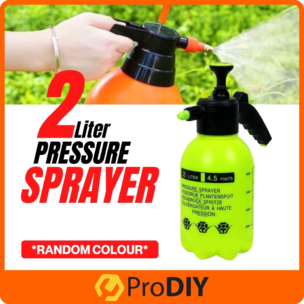 HD2 2 Litre Pressure Sprayer Durable and High Quality Hand Water Pump Pam Racun ( Random Colour )