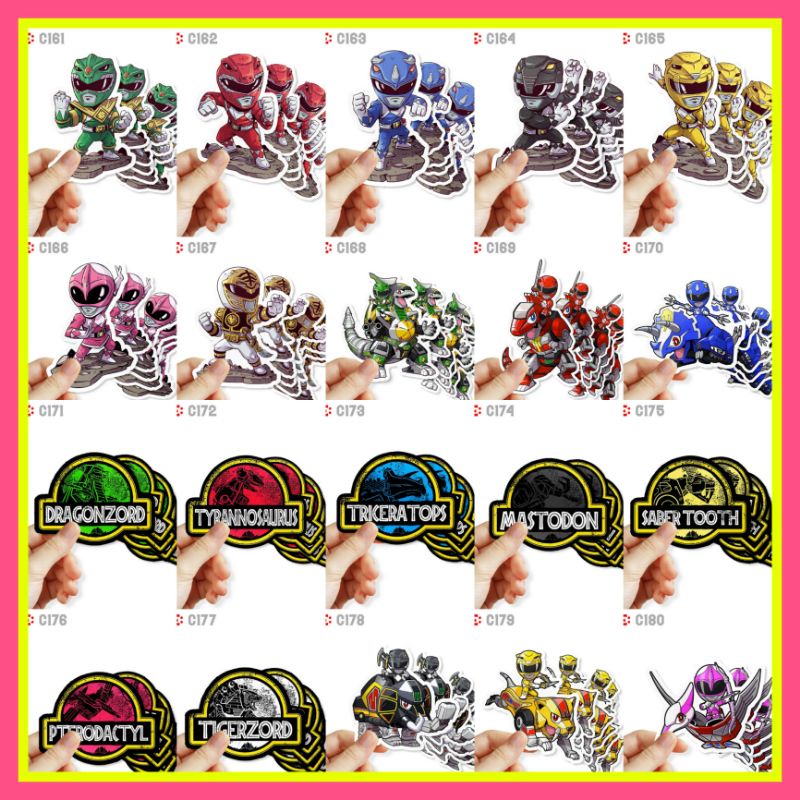 C9 - Sticker Waterproof Cartoon Anime power rangers | Shopee Malaysia