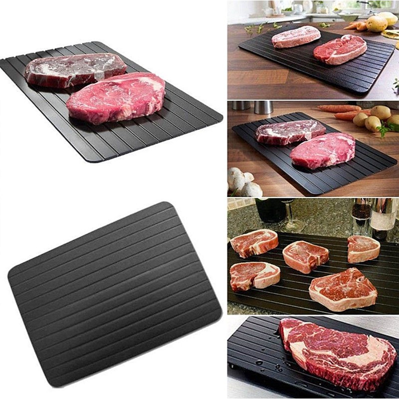 Aluminum Quick Fast Thawing Defrosting Tray Meat Food Defrost Thaw ...