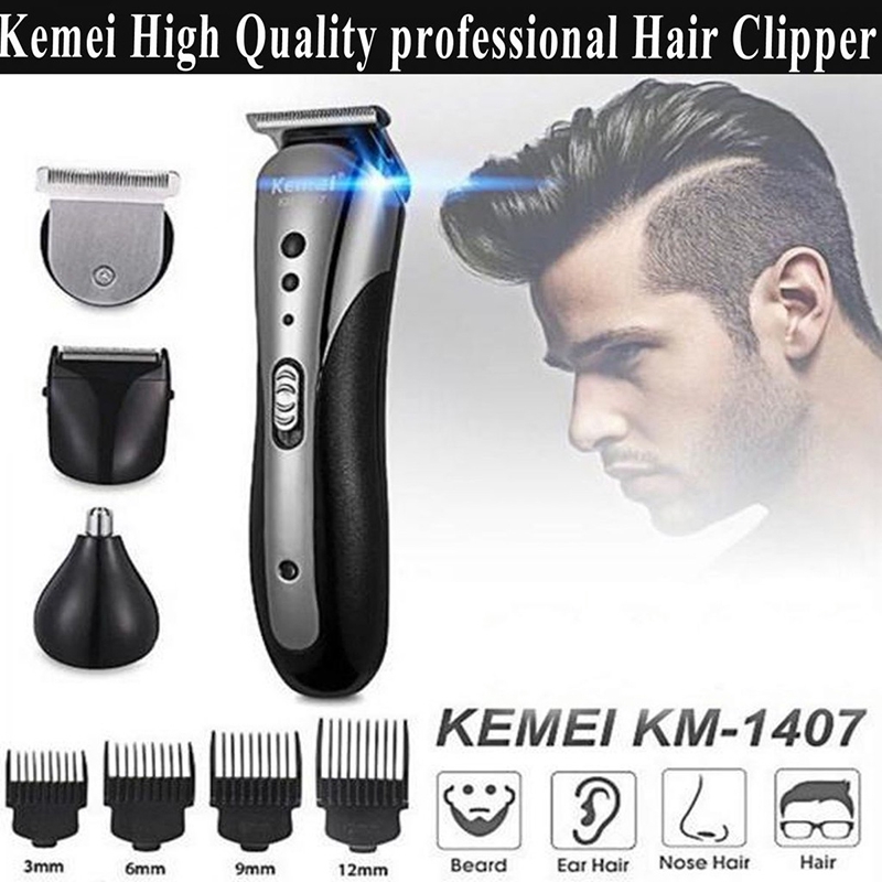  Kemei  1470 3 In 1 Electric Trimmer  Razor Rechargeable  