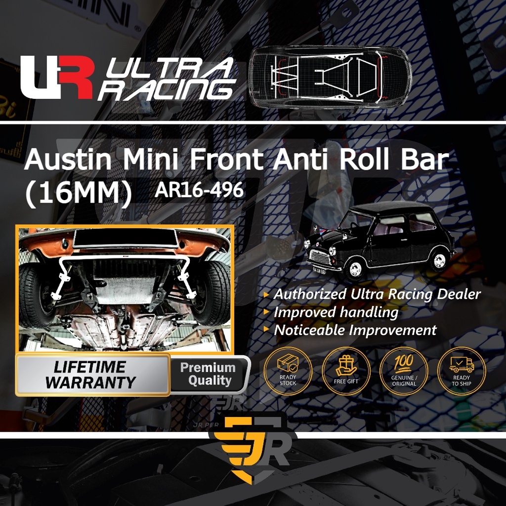 Ultra Racing Safety Bar Mini Austin 850 Front Anti Roll Bar Front Stabilizer Bar 16mm Car Suspension Part AR16-496