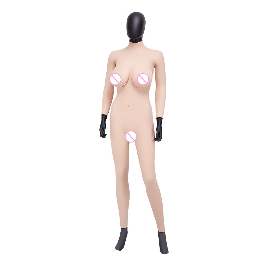 C E Cup Realistic 9 Point Bodysuit With Arm Crossdresser Silicone