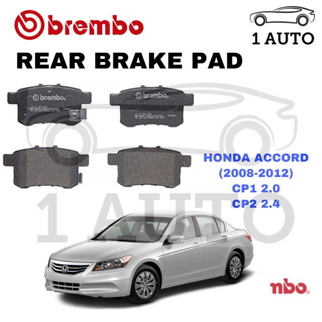 GENUINE BREMBO REAR BRAKE PAD HONDA ACCORD TAO CP CP1 CP2 2.0 2.4 (2008