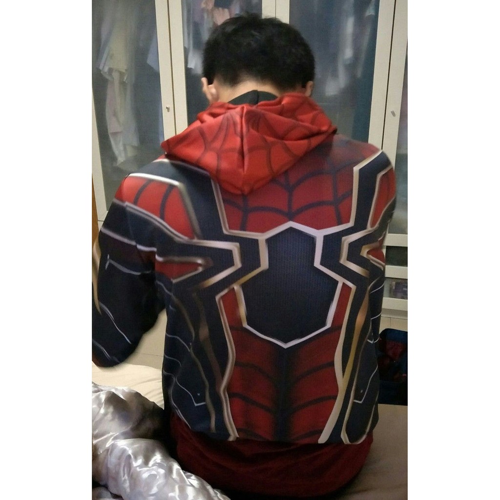 Iron Spider-Man Hoodies Avengers Infinity War Spiderman Streetwear Coat Costume 