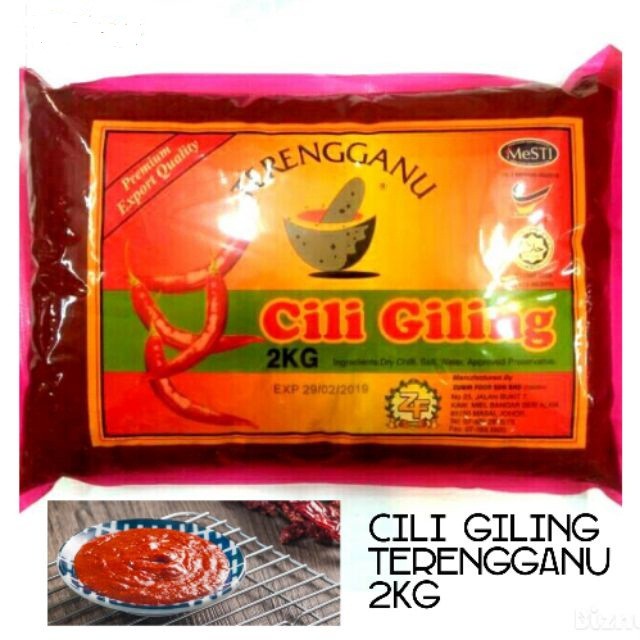 Cili Giling Terengganu 2kg Shopee Malaysia