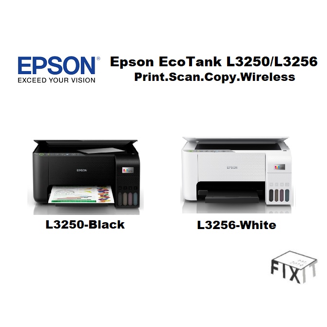 Epson EcoTank L3250 / L3256 (WIRELESS) AllinOne Ink Tank Printer