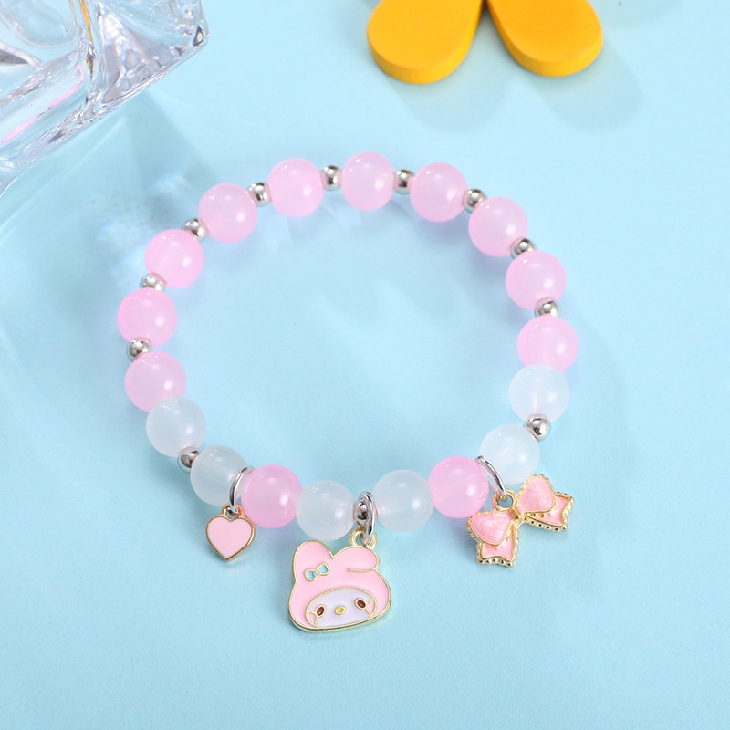 1 Pair Fashion Animal Magnetic Bracelets Bow Elastic Bead Bracelet For Couple Jewelry Friendship Gift