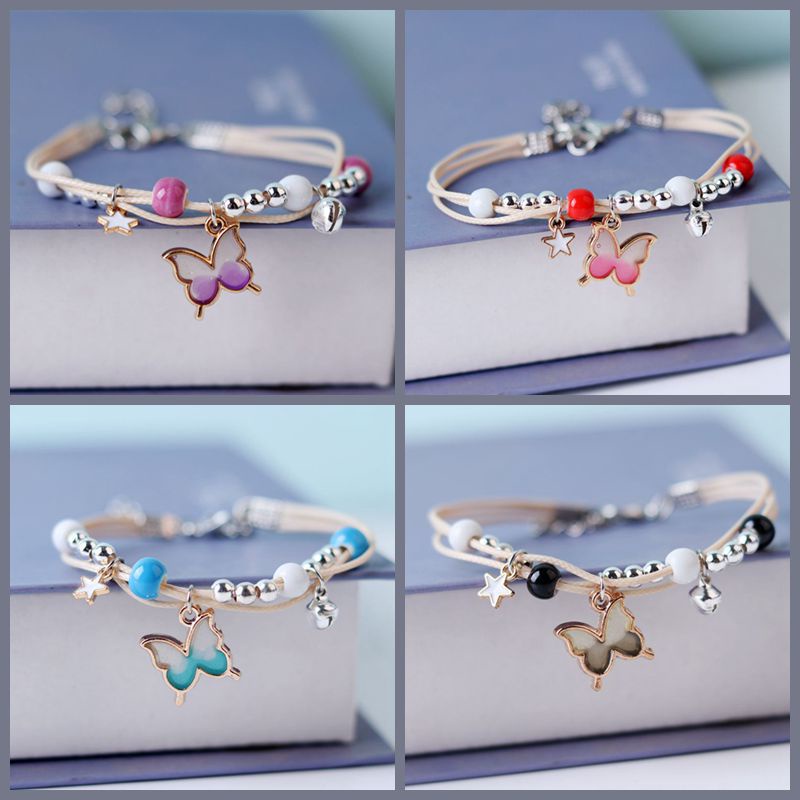 Fashion Handmade Star Butterfly Bracelets Colorful Adjustable Rope Bracelet For Women Jewelry Friendship Gifts