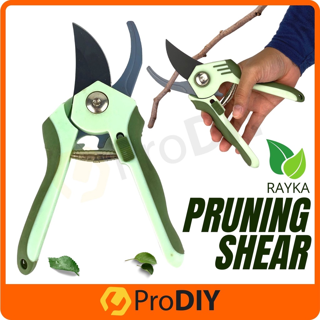 RAYKA Pruning Shear Grafting Tools Carbon Steel Snip Pruner Branch Cut Scissors Nursery Garden Graft tool Potong Dahan