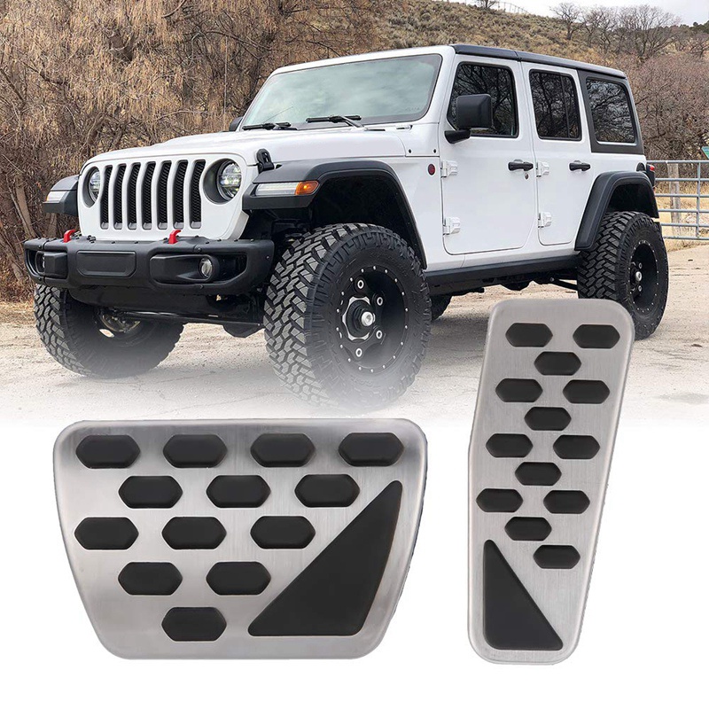 Gas And Brake Pedal Cover Auto Stainless Steel Foot Pedal Pad Kit For ...