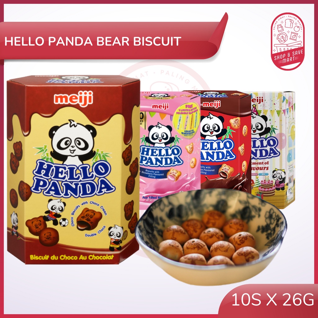 Meiji Hello Panda Full Filled Biscuits Treats Family Pack All Flavor