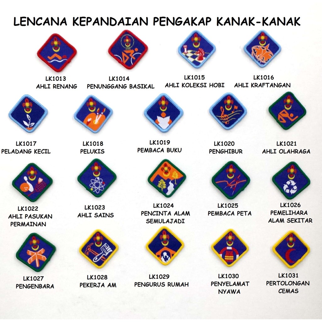 LENCANA KEPANDAIAN PENGAKAP KANAK-KANAK / SCOUT BADGES ...