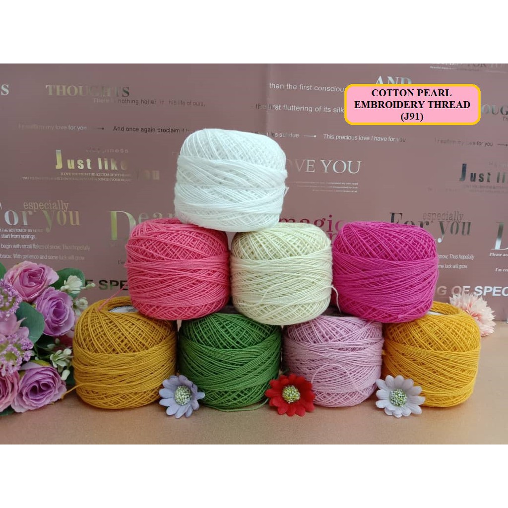 COTTON PEARL EMBROIDERY THREAD (PLAIN COLOUR) | Shopee Malaysia