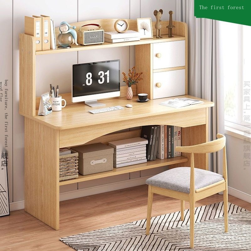 ✻Computer desktop desk desk bookshelf one table bedroom simple home student writing desk desk simple desk