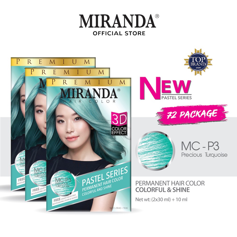 Miranda Hair Color (Permanent Hair Paint) Pastel Series MCP3 Precious ...