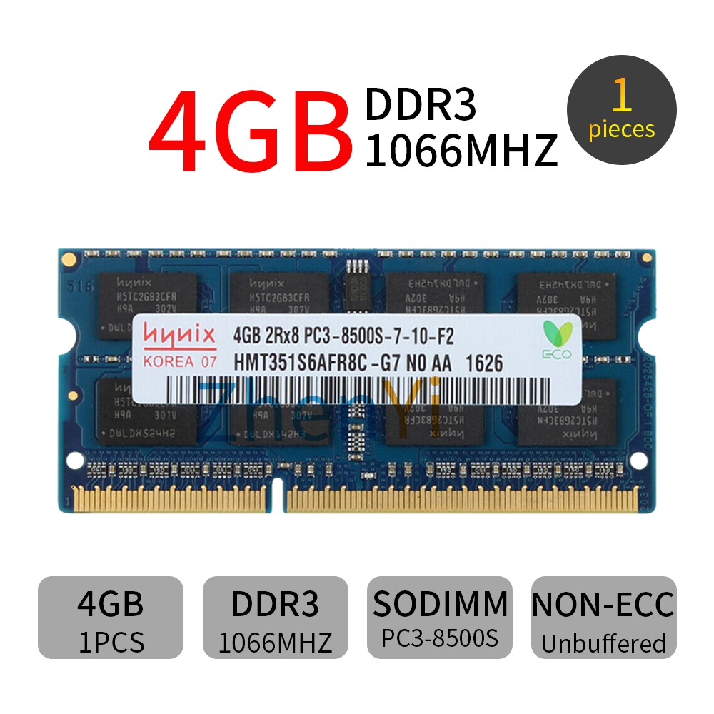 Hynix 4GB DDR3 1066mhz PC3-8500S 204pin 1.5V SODIMM Laptop Notebook Memory  RAM AD34 | Shopee Malaysia