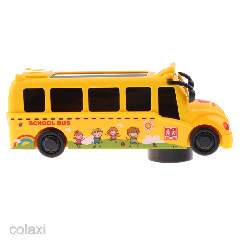 toy school bus with flashing lights