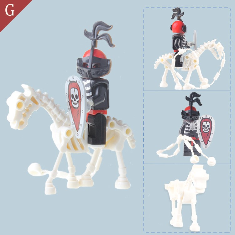 8 minifigures policeman horse weapon building block lego compatible 