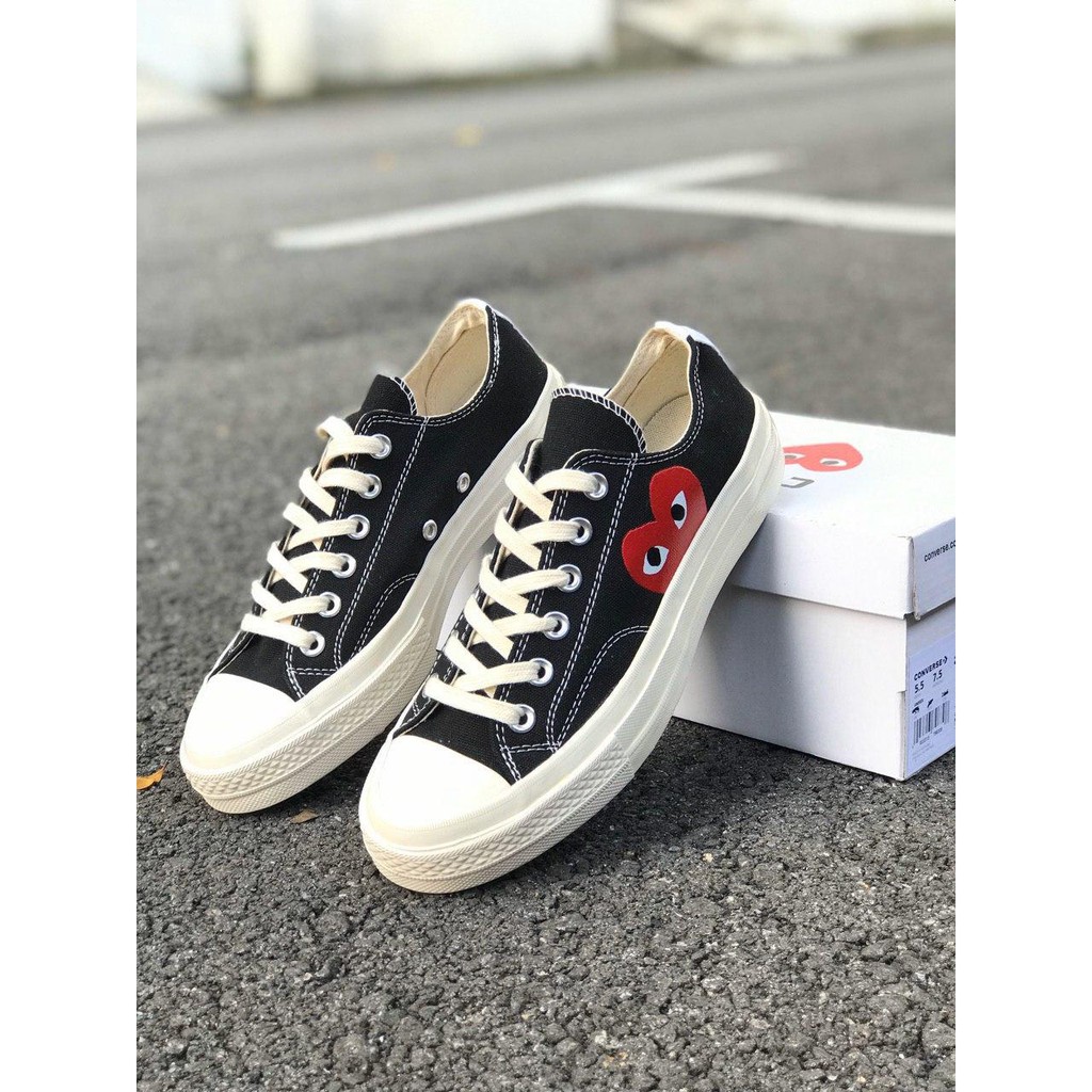 converse black comme des garcons