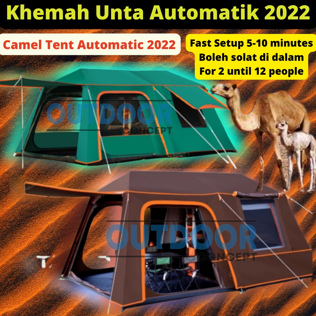 Tent Automatic Khemah Unta Automatik Camel Tent Khemah Unta 2022 Unta Tent Kemah Unta Khemah Unta Size L Khemah Unta Cam