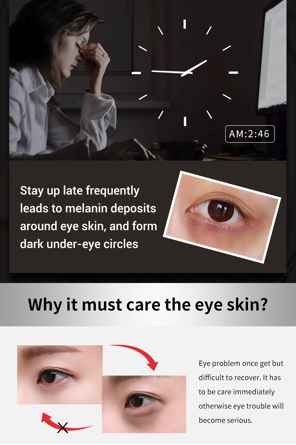 LANBENA Collagen Vitamin C Gel Eye Mask Patch Lighten Eye Skin VC Remover Dark Circle Eye Bag