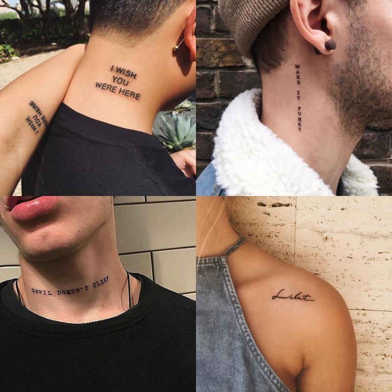 English Tattoo Stickers Waterproof Men S Trendy Women S Lasting Simulation Wind Lette英文纹身贴防水男潮女持久仿真风字母个性纹身贴 Shopee Malaysia