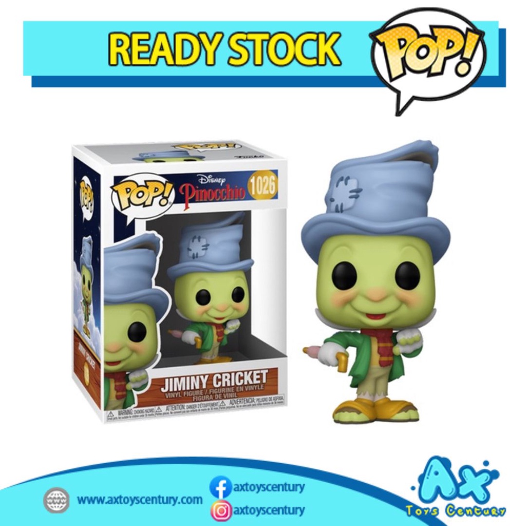Funko Pop! Disney Pinocchio - Jiminy Cricket #1026 100% Genuine