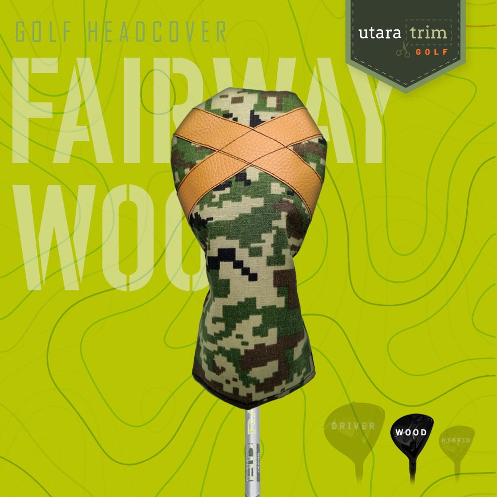Fairway Wood Golf Club Head Cover ARMY CAMO Edition (Brown) Shopee