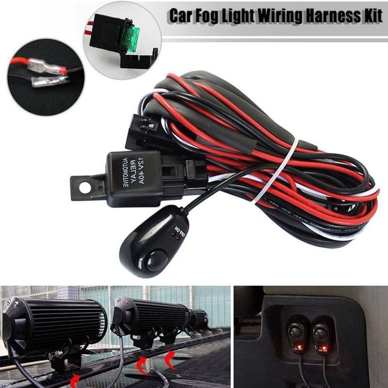 LED Light Bar Cord 40A 12v 24v Wiring Harness Relay Loom Cable Fog Lamp