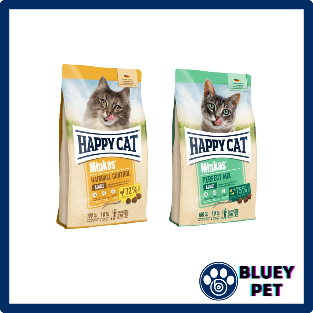 Happy Cat Minkas Dry Cat Food - 4kg (hairball Control Poultry   Perfect 