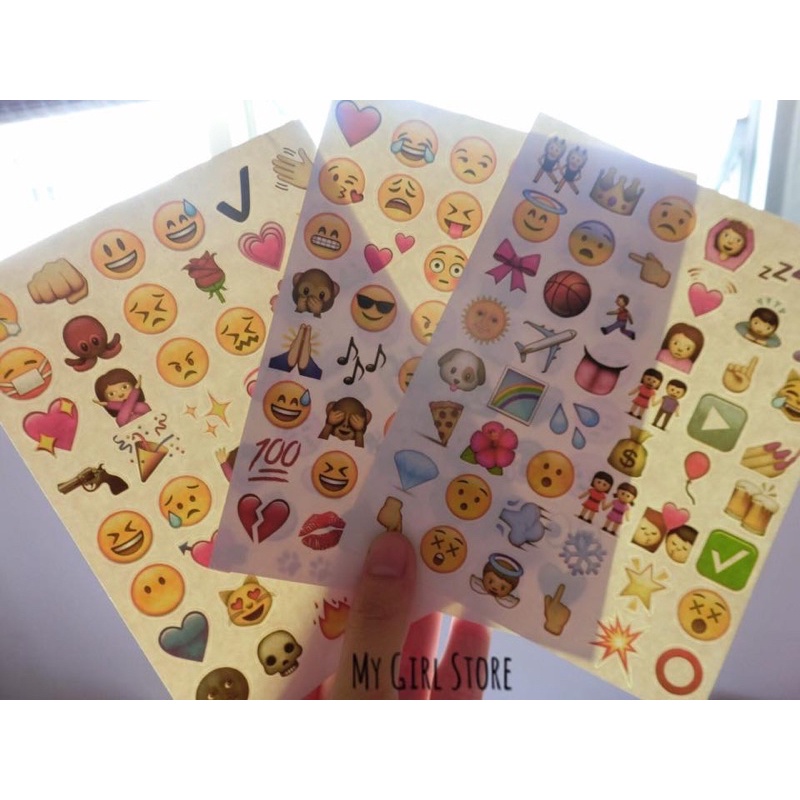 Emoji Sticker 3 Set Sheet 144Pcs Shopee Malaysia