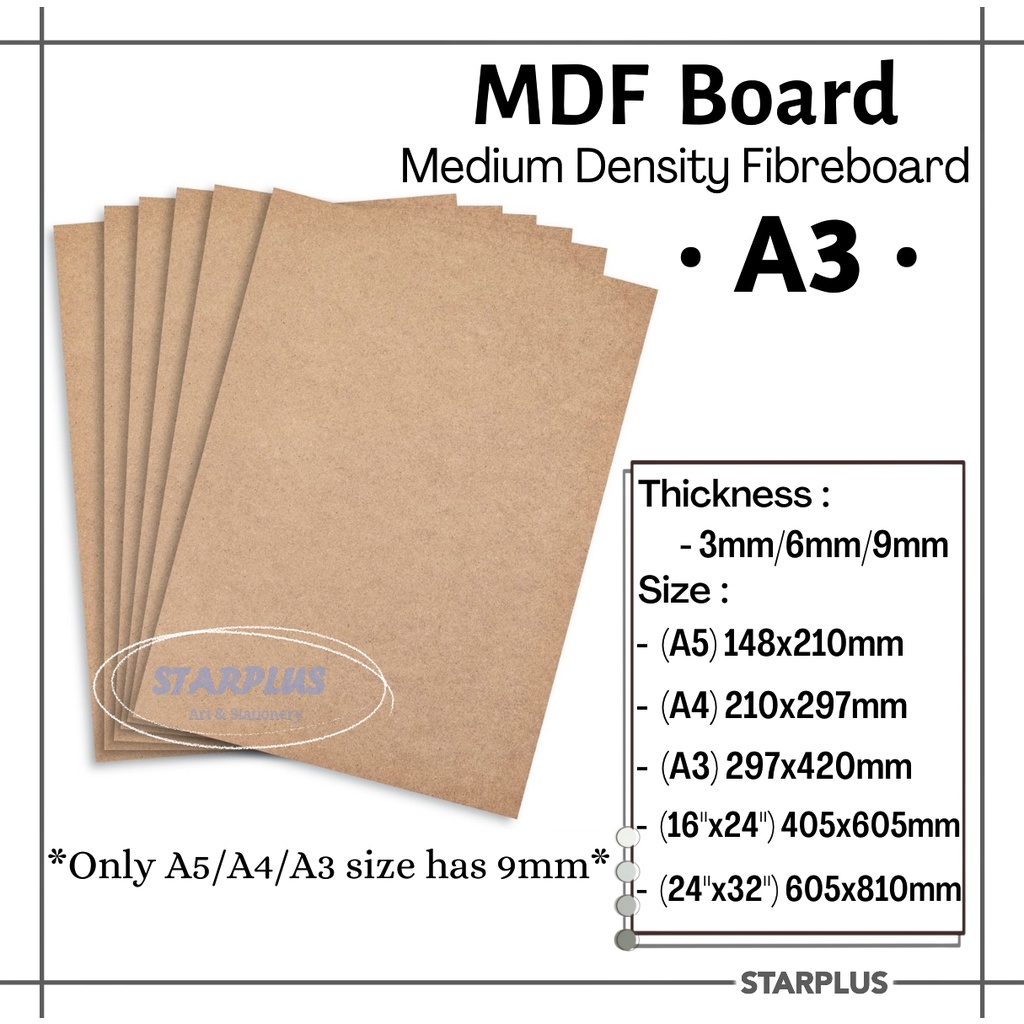 (Starplus) MDF Board/Medium Density Fibreboard(Modelling Board/Material ...