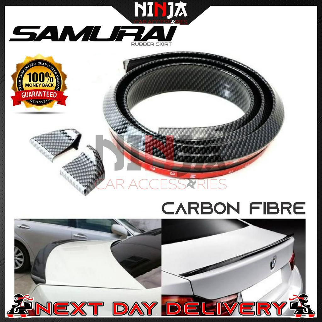 Samurai Rear Spoiler Carbon Print Car Rubber Strip (With 2 Edge