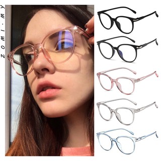 [ZOMI] Fashion Anti-Blue Transparent Lens Women Round Glasses Eyeglasses  Eye Glasses Unisex's Eyewear